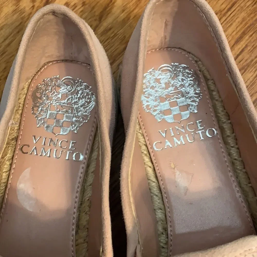 Vince Camuto Espadrille SlipOn Pink Suede Women’s Shoe 6.5